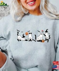 Halloween Sweatshirt Cat Ghost Shirt Hoodie T-Shirt 3 Halloween Sweatshirt Cat Ghost Shirt Hoodie T Shirt 4
