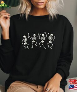 Halloween Sweatshirt Cute Skeleton Shirts Graphic Shirt Unisex