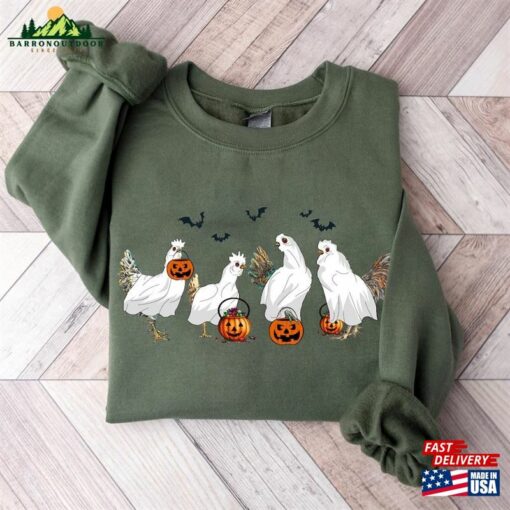 Halloween Sweatshirt Ghost Chicken Hoodie