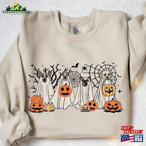 Halloween Sweatshirt Ghost Dogs 2023 Happy T-Shirt