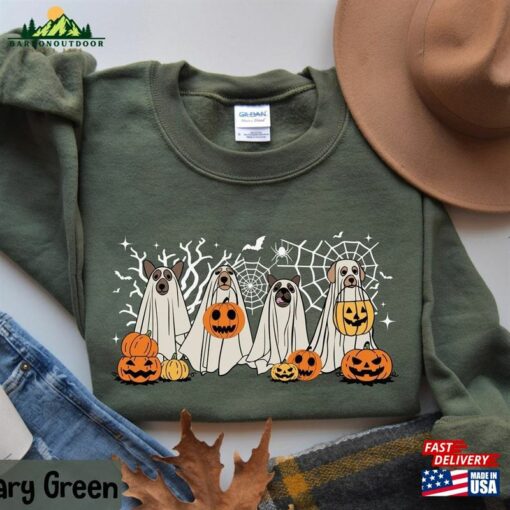 Halloween Sweatshirt Ghost Dogs 2023 Happy T-Shirt