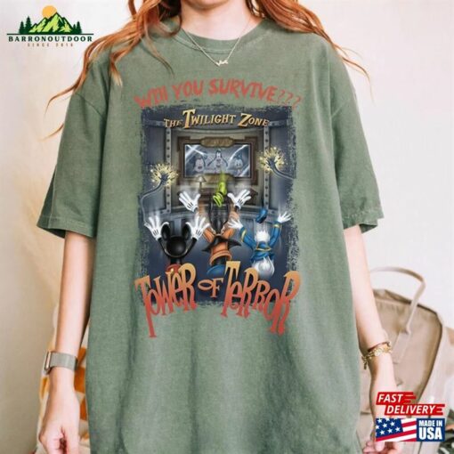 Halloween Sweatshirt Retro The Twilight Zone Tower Of Terror Comfort Color Shirt Mickey And Friends Tee Unisex Hoodie