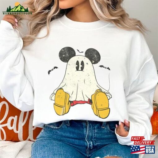 Halloween T-Shirt Retro Micky Ghost Hoodie Unisex