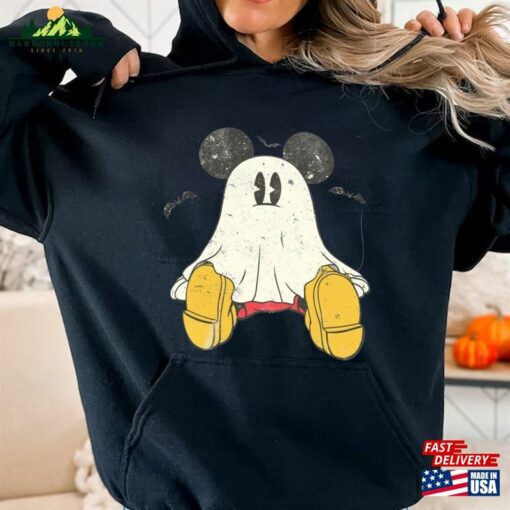 Halloween T-Shirt Retro Micky Ghost Hoodie Unisex