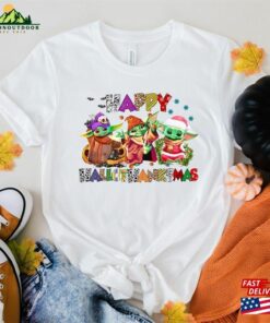 Halloween Thanksgiving Christmas Baby Yoda Shirt Happy Hallothanksmas Sweatshirts Shirts Sweatshirt Unisex 3 Halloween Thanksgiving Christmas Baby Yoda Shirt Happy Hallothanksmas Sweatshirts Shirts Sweatshirt Unisex 4