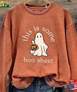 Halloween This Is Some Boo Sheet Round Sweatshirt Ghost T-Shirt Spooky Season Unisex