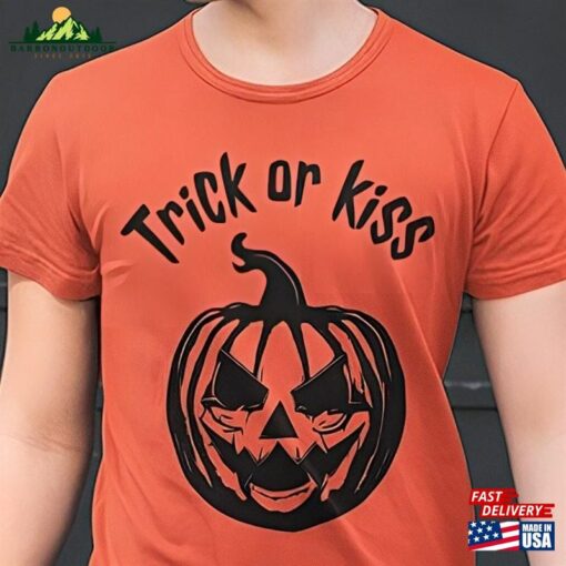 Halloween Trick And Kiss Innuendo Unisex T-Shirt Hoodie