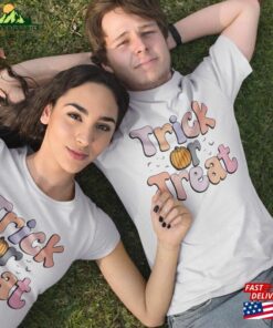 Halloween Trick Or Treat Sweatshirt Retro Spooky Season Ghost Crewneck Classic T-Shirt