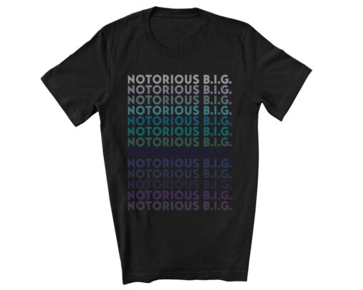 Retro Pattern Notorious BIG T-shirt