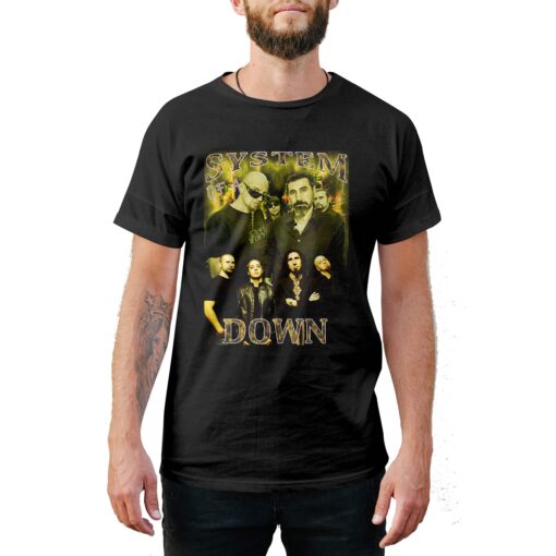 Vintage Style System of a Down T-Shirt