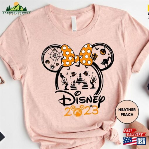 Disney 2023 Mickey And Minnie Mouse Halloween Shirt World Disneyland Vacation Trip Shirts Classic Sweatshirt