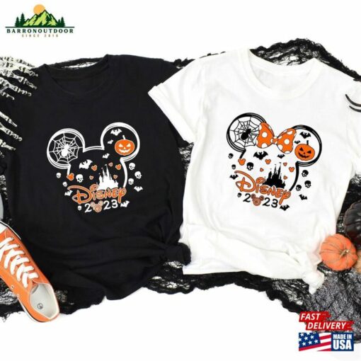 Disney 2023 Shirt Mickey Minnie Halloween Gift Custom Spooky Family T-Shirt Classic