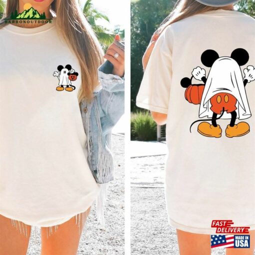 Disney Halloween 2 Sided Comfort Colors Shirt Mickey T-Shirt Hoodie