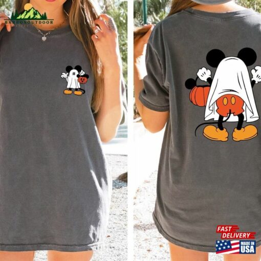 Disney Halloween 2 Sided Comfort Colors Shirt Mickey T-Shirt Hoodie