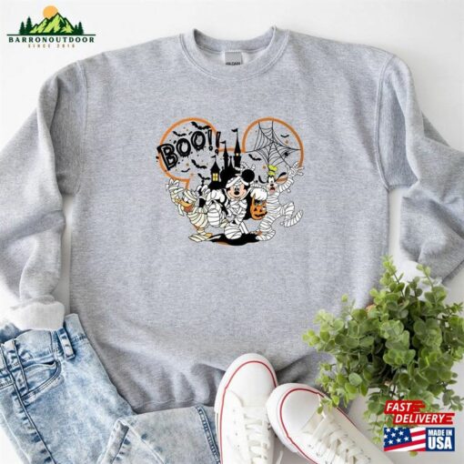 Disney Halloween Characters Boo Shirt Mickey And Friends Mummy Hoodie Sweatshirt Trip Unisex