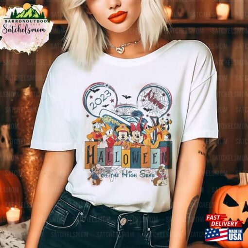 Disney Halloween Cruise Shirt On The High Seas Mickey Pumpkin Spice Ghost Unisex T-Shirt