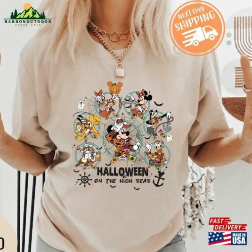 Disney Halloween On The High Seas 2023 Shirt Mickey And Friends Cruise Shirts Unisex Sweatshirt