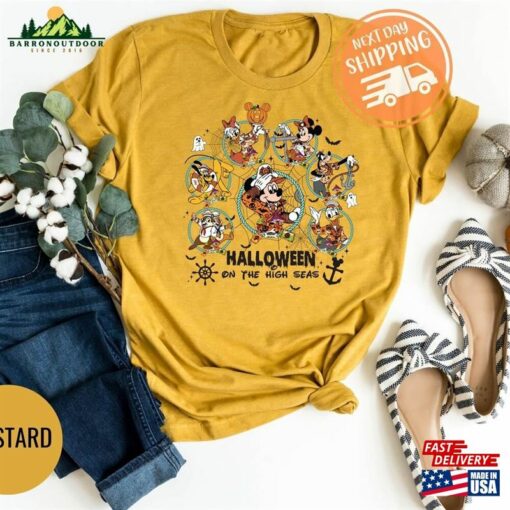 Disney Halloween On The High Seas 2023 Shirt Mickey And Friends Cruise Shirts Unisex Sweatshirt