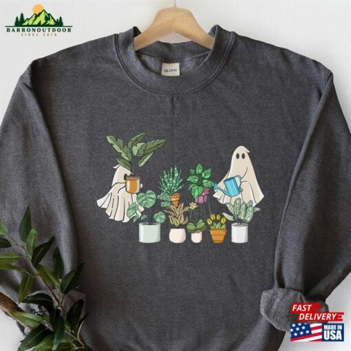 Ghost And Plants Sweatshirt Funny Plant Lovers Hoodie Unisex