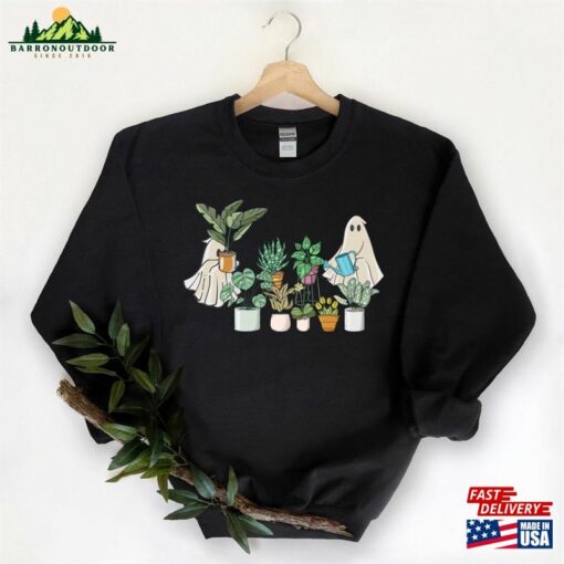 Ghost And Plants Sweatshirt Funny Plant Lovers Hoodie Unisex