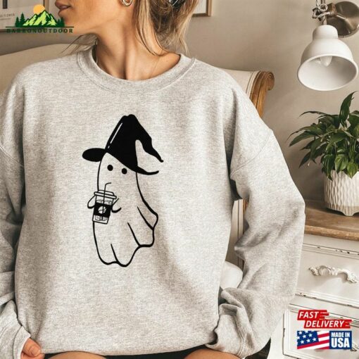 Ghost Coffee Sweatshirt Cute Spooky Shirt Womens T-Shirt Classic