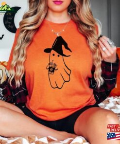 Ghost Coffee Sweatshirt Cute Spooky Shirt Womens T Shirt Classic 4