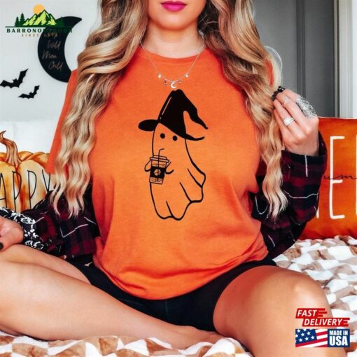 Ghost Coffee Sweatshirt Cute Spooky Shirt Womens T-Shirt Classic