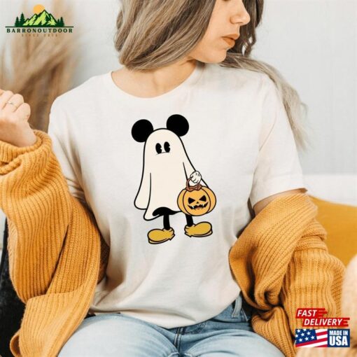 Ghost Halloween Disney Inspired Mickey Mouse Sweatshirt Cute Spooky Season Scary Unisex