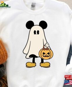 Ghost Halloween Disney Inspired Mickey Mouse Sweatshirt Cute Spooky Season Scary Unisex