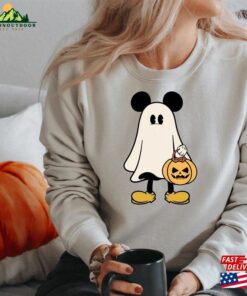 Ghost Halloween Disney Inspired Mickey Mouse Sweatshirt Cute Spooky Season Scary Unisex 3