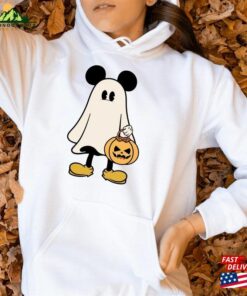 Ghost Halloween Disney Inspired Mickey Mouse Sweatshirt Cute Spooky Season Scary Unisex 4