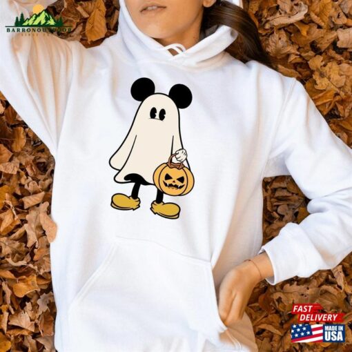 Ghost Halloween Disney Inspired Mickey Mouse Sweatshirt Cute Spooky Season Scary Unisex