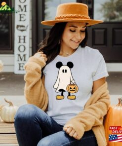 Ghost Halloween Disney Inspired Mickey Mouse Sweatshirt Retro Spooky Season Scary Tee Classic Unisex