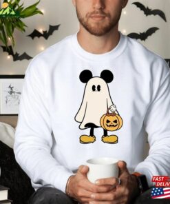 Ghost Halloween Disney Inspired Mickey Mouse Sweatshirt Retro Spooky Season Scary Tee Classic Unisex 3