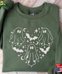 Ghost Heart Sweatshirt Funny Halloween Lover Gift Shirt Classic