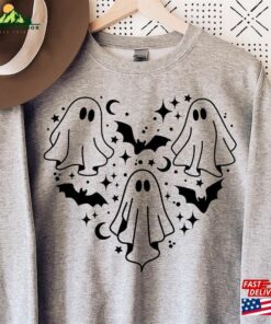 Ghost Heart Sweatshirt Funny Halloween Lover Gift Shirt Unisex 3