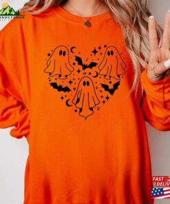Ghost Heart Sweatshirt Funny Halloween Lover Gift Shirt Unisex 4
