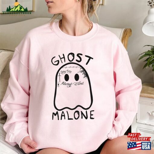 Ghost Malone Halloween Crewneck Sweatshirt Spooky Season Cute T-Shirt Hoodie