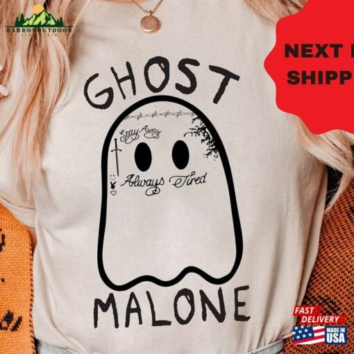 Ghost Malone Halloween Shirt Cute Funny Crewneck T-Shirt Classic