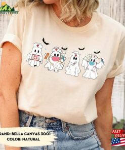 Ghost Nurse Halloween Shirt Cute Bat Spider Boo Horror Nursing Sweatshirt Hoodie