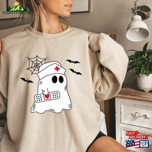 Ghost Nurse Halloween Sweatshirt Tee Nicu Tshirt Classic Hoodie