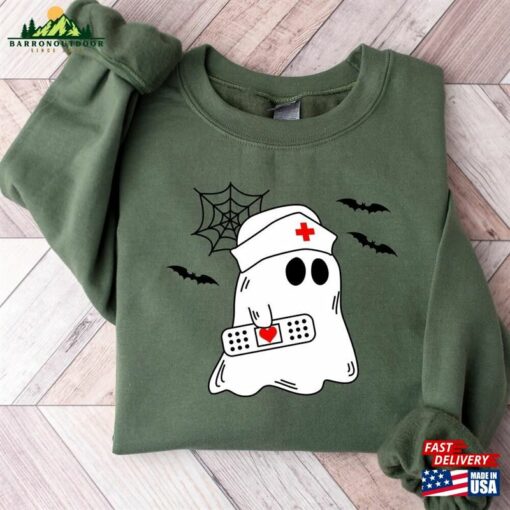 Ghost Nurse Halloween Sweatshirt Tee Nicu Tshirt Classic Hoodie