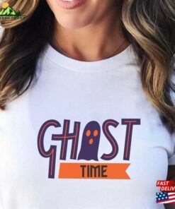 Ghost Time Shirt Adult Crewneck Spooky Hoodie T-Shirt
