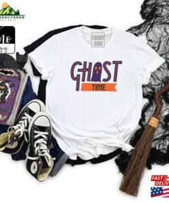 Ghost Time Shirt Adult Crewneck Spooky Hoodie T-Shirt