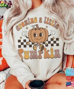 Growing A Little Pumpkin Sweatshirt Fall Pregnancy Announcement Sweater Funny Maternity Tee Classic