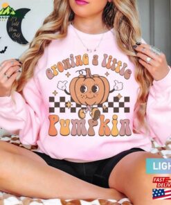 Growing A Little Pumpkin Sweatshirt Fall Pregnancy Announcement Sweater Funny Maternity Tee Classic 3