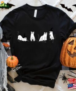 Halloween Black Cat Sweatshirt Ghost Shirt Sweater Hoodie Classic