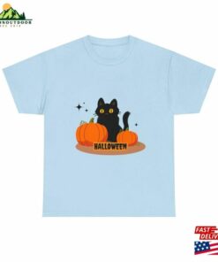 Halloween Cat Tee Ghost Shirt Unisex Classic