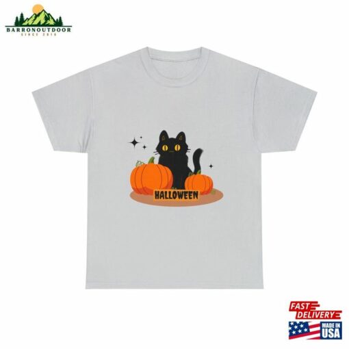 Halloween Cat Tee Ghost Shirt Unisex Classic