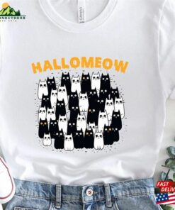 Halloween Cats Shirt Cat Ghost T-Shirt Hoodie